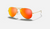AVIATOR FLASH LENSES Gold + Orange Flash 3025 Polarized