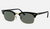 CLUBMASTER SQUARE Shiny Black + Green Classic G-15 3916 Polarized