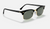 CLUBMASTER SQUARE Shiny Black + Green Classic G-15 3916 Polarized
