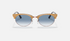 CLUBMASTER OVAL Wrinkled Beige + Light Blue Gradient 3946