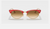 CLUBMASTER OVAL Wrinkled Red + Light Brown Gradient 3946